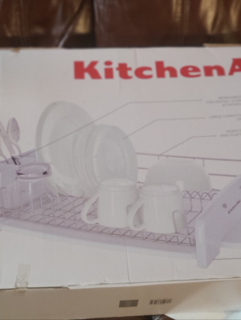 KitchenAid White 3-Piece Dish Drying Rack Set - Picture 3 of 4